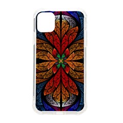 Fractal Floral Flora Ring Colorful Neon Art Iphone 11 Tpu Uv Print Case by Cemarart