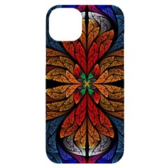 Fractal Floral Flora Ring Colorful Neon Art Iphone 14 Plus Black Uv Print Case by Cemarart