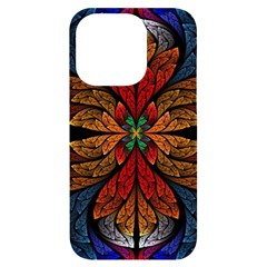 Fractal Floral Flora Ring Colorful Neon Art Iphone 14 Pro Black Uv Print Case