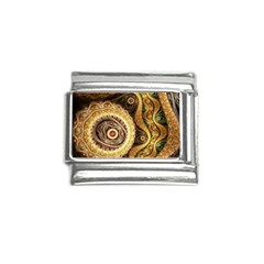 Fractal Floral Ornament Wave Vintage Retro Italian Charm (9mm) by Cemarart