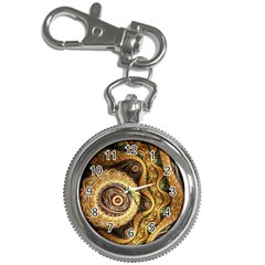 Fractal Floral Ornament Wave Vintage Retro Key Chain Watches by Cemarart