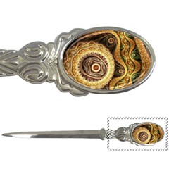 Fractal Floral Ornament Wave Vintage Retro Letter Opener by Cemarart