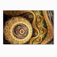 Fractal Floral Ornament Wave Vintage Retro Postcard 4 x 6  (pkg Of 10) by Cemarart