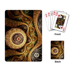 Fractal Floral Ornament Wave Vintage Retro Playing Cards Single Design (rectangle) by Cemarart