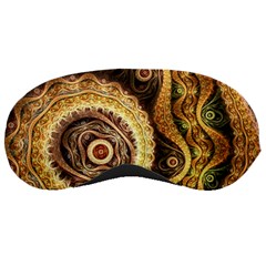 Fractal Floral Ornament Wave Vintage Retro Sleep Mask by Cemarart