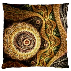 Fractal Floral Ornament Wave Vintage Retro Standard Premium Plush Fleece Cushion Case (one Side) by Cemarart