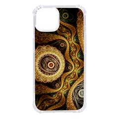 Fractal Floral Ornament Wave Vintage Retro Iphone 14 Tpu Uv Print Case by Cemarart