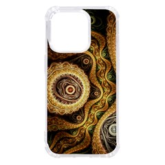 Fractal Floral Ornament Wave Vintage Retro Iphone 14 Pro Tpu Uv Print Case by Cemarart