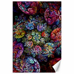 Floral Fractal 3d Art Pattern Canvas 12  X 18  by Cemarart