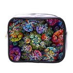 Floral Fractal 3d Art Pattern Mini Toiletries Bag (One Side) Front