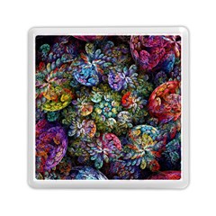 Floral Fractal 3d Art Pattern Memory Card Reader (square) by Cemarart