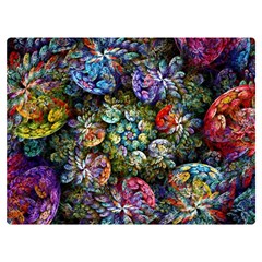 Floral Fractal 3d Art Pattern Premium Plush Fleece Blanket (extra Small) by Cemarart