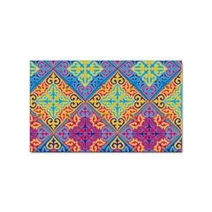 Colorful Flora Flora Kazakh Pattern Sticker (Rectangular)