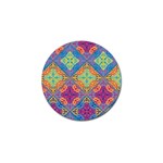 Colorful Flora Flora Kazakh Pattern Golf Ball Marker (10 pack) Front