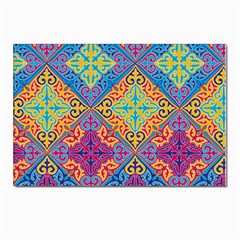 Colorful Flora Flora Kazakh Pattern Postcards 5  x 7  (Pkg of 10)