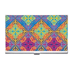 Colorful Flora Flora Kazakh Pattern Business Card Holder