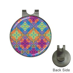 Colorful Flora Flora Kazakh Pattern Hat Clips with Golf Markers