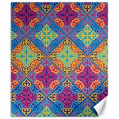 Colorful Flora Flora Kazakh Pattern Canvas 20  x 24 