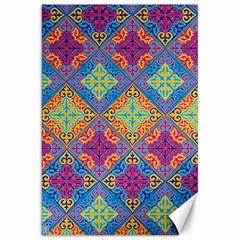 Colorful Flora Flora Kazakh Pattern Canvas 20  x 30 