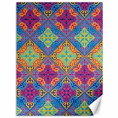 Colorful Flora Flora Kazakh Pattern Canvas 36  x 48 