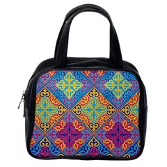 Colorful Flora Flora Kazakh Pattern Classic Handbag (One Side)