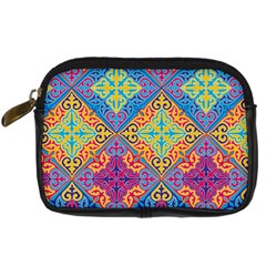 Colorful Flora Flora Kazakh Pattern Digital Camera Leather Case