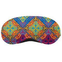 Colorful Flora Flora Kazakh Pattern Sleep Mask