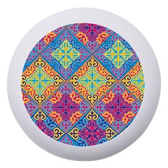 Colorful Flora Flora Kazakh Pattern Dento Box with Mirror