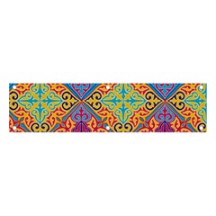 Colorful Flora Flora Kazakh Pattern Banner and Sign 4  x 1 