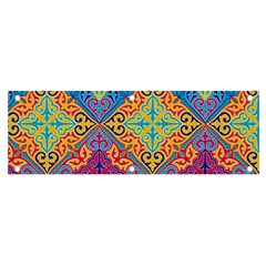 Colorful Flora Flora Kazakh Pattern Banner and Sign 6  x 2 