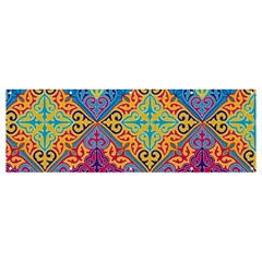 Colorful Flora Flora Kazakh Pattern Banner and Sign 12  x 4 