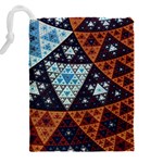 Fractal Triangle Geometric Abstract Pattern Drawstring Pouch (4XL) Back