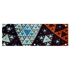 Fractal Triangle Geometric Abstract Pattern Banner And Sign 6  X 2  by Cemarart