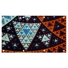 Fractal Triangle Geometric Abstract Pattern Banner And Sign 7  X 4  by Cemarart