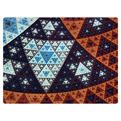 Fractal Triangle Geometric Abstract Pattern Premium Plush Fleece Blanket (extra Small) by Cemarart