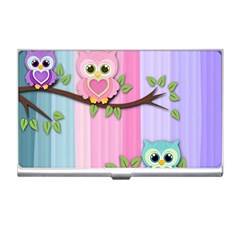 Owls Family Stripe Tree Business Card Holder by Bedest