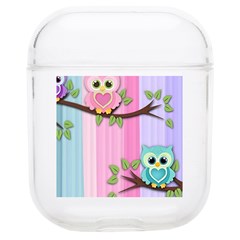 Owls Family Stripe Tree Soft Tpu Airpods 1/2 Case by Bedest