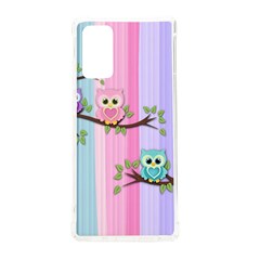 Owls Family Stripe Tree Samsung Galaxy Note 20 Tpu Uv Case by Bedest