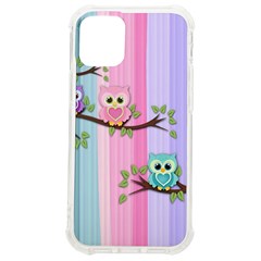 Owls Family Stripe Tree Iphone 12 Mini Tpu Uv Print Case	 by Bedest