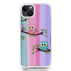 Owls Family Stripe Tree Iphone 14 Plus Tpu Uv Print Case by Bedest