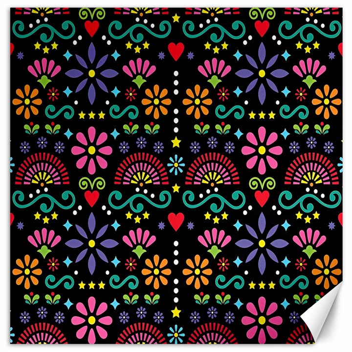 Mexican Folk Art Seamless Pattern Canvas 20  x 20 