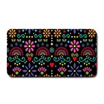 Mexican Folk Art Seamless Pattern Medium Bar Mat 16 x8.5  Bar Mat