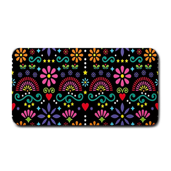 Mexican Folk Art Seamless Pattern Medium Bar Mat