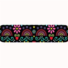 Mexican Folk Art Seamless Pattern Large Bar Mat by Bedest