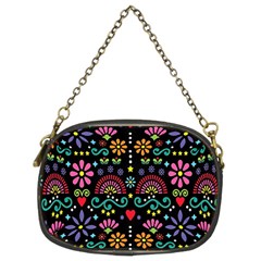 Mexican Folk Art Seamless Pattern Chain Purse (two Sides) by Bedest