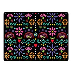 Mexican Folk Art Seamless Pattern Two Sides Fleece Blanket (small) by Bedest