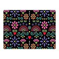 Mexican Folk Art Seamless Pattern Two Sides Premium Plush Fleece Blanket (mini) by Bedest