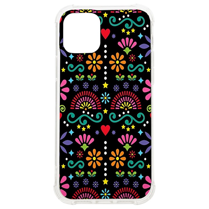 Mexican Folk Art Seamless Pattern iPhone 12/12 Pro TPU UV Print Case