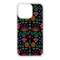 Mexican Folk Art Seamless Pattern Iphone 13 Pro Tpu Uv Print Case by Bedest