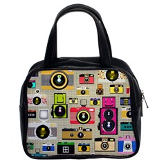 Retro Camera Pattern Graph Classic Handbag (two Sides) by Bedest